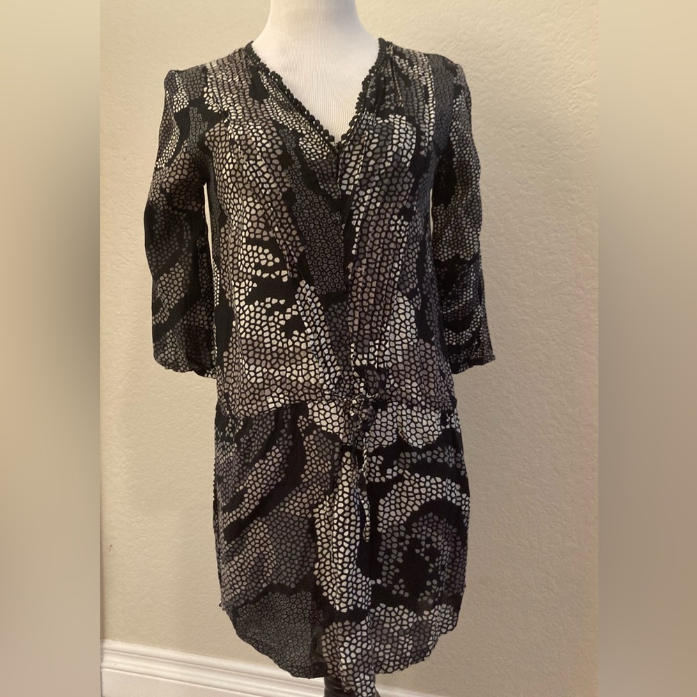 Billabong Black and White Patterned Dress
